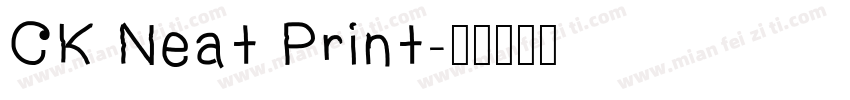 CK Neat Print字体转换